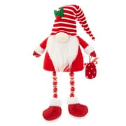 Holiday Time Red and White Polyester Sitting Gnome Christmas Decor