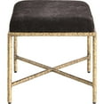 thumbnail image 5 of Meridian Furniture Valley Brown Chenille Fabric Bench, 5 of 7