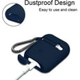 thumbnail image 3 of Airpods Case with Keychain 2-Pack, Soft Full Protection Silicone Rechargeable Headphone Case with Carabiner for Apple AirPods 2nd Gen 1st Gen Charging, 3 of 5