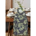 thumbnail image 4 of Summer Leaves Table Runner 72 Inches, Green Natural Tropical Palm Plants Leaf Bed Runner Dresser Scarves Tabletop for Indoor Outdoor Parties/Ceremony/Banquet, 13" x 72", 4 of 8
