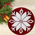 thumbnail image 4 of kladzum Snowflake Christmas Rug 23.6" Round Decorative Floor Mats Nonslip Rocking Chair Rugs Living Room Bedroom Bedside Small Carpet for Holiday Party Decor, 4 of 7