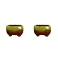 thumbnail image 2 of Billuyoard Maceta de cerámica para suculentas y flores de verde verde 2Conjunto, 2 of 6