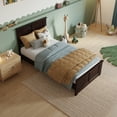 thumbnail image 3 of AFI Charlotte Twin Solid Wood Low Profile Platform Bed with Matching Footboard, Espresso, 3 of 13