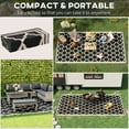thumbnail image 4 of Outsunny Reversible Outdoor RV Rug, 9' x 18' Patio Floor Mat, Plastic Straw Rug for Backyard, Deck, Picnic, Beach, Camping, Black and Beige, 4 of 10