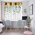 thumbnail image 4 of Sunflower Kitchen Curtains Window Panels, Yellow Floral Eucalyptus Leaves Watercolor Insulated Window Treatment Curtain, Grommet Curtains for Bedroom/Living Room/Bathroom, 2 Piece 52"Wx72"L, 4 of 8