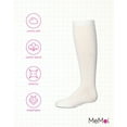 thumbnail image 6 of MeMoi  Pointelle Cotton Blend Knee High Sock - Girls - Female, 10, Winter White, 6 of 7