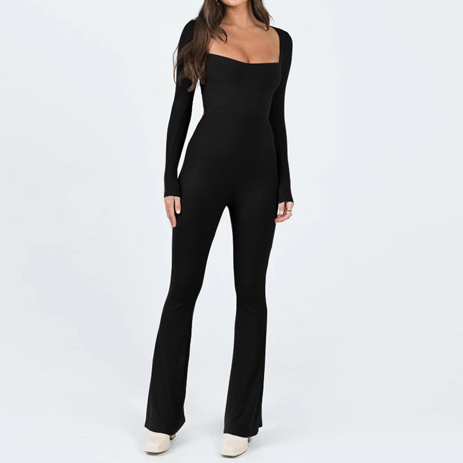 Eliza J Women's Black Long Sleeve Open Back Jumpsuit Romper Size 4 NEW  NWT $188 | eBay