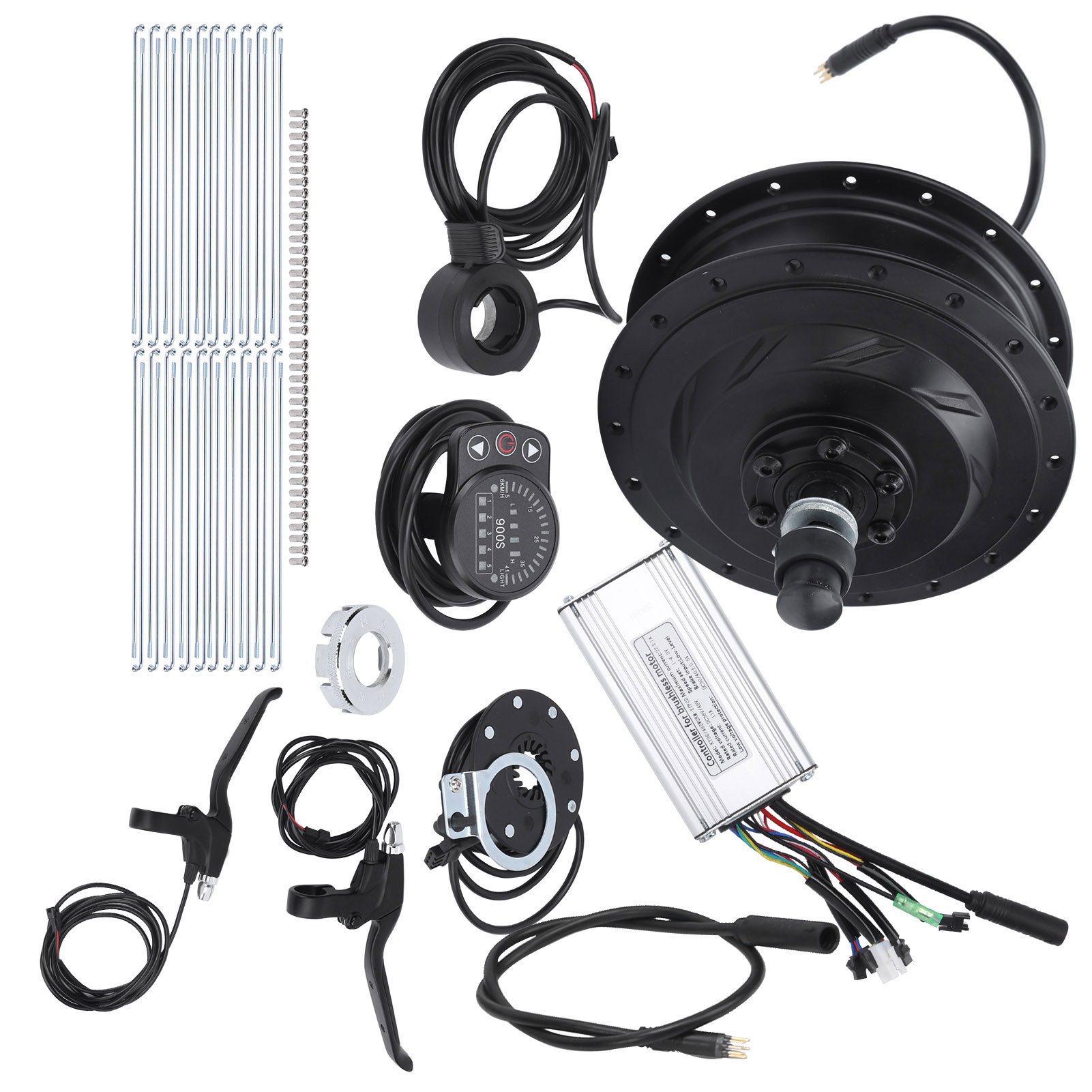Ymiko Electric Conversion Kit, Rear Wheel Electric Hub Motor Kit 48V
