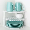 thumbnail image 3 of Smart Design 3-Tier Kitchen Corner Shelf Rack - 9 x 8 inch - White, 3 of 8