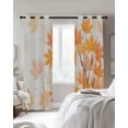thumbnail image 4 of Orange Maple Leaves Blackout Curtains for Bedroom Living Room Darkening Curtains 90 Inch Fall Watercolor Plants Branches Black Out Window Curtain Privacy Window Treatment Grommet Drapes 52"x90"x2, 4 of 9