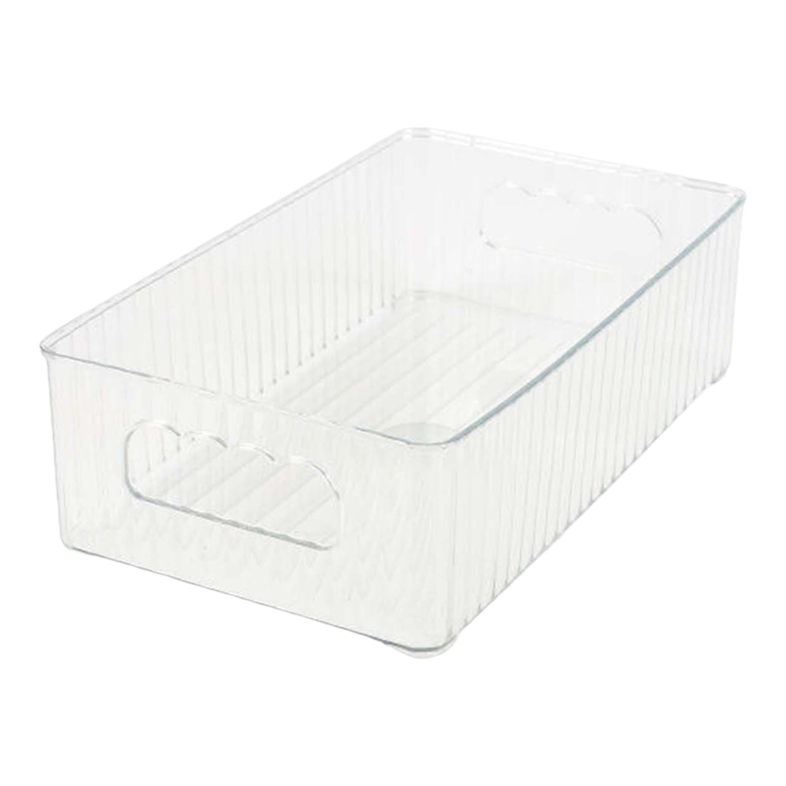 Clear Storage Bin Basket Container Multi Use Decorative with Handle