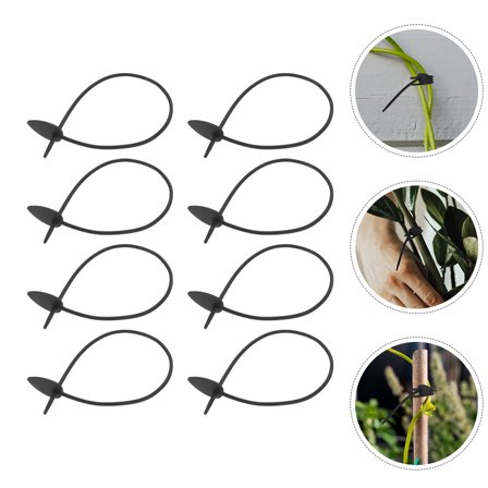 HOMEMAXS 8pcs Silicone Cable Ties Small Tie Wraps Cable Wire Ties Gardening Supplies