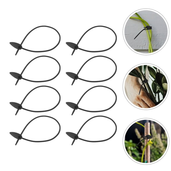 HOMEMAXS 8pcs Silicone Cable Ties Small Tie Wraps Cable Wire Ties Gardening Supplies