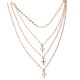thumbnail image 1 of collar en capas,Gargantilla en capas delicadas a la moda,Collar largo en capas Cruz colgante Mujeres Niñas,Collares en capas Regalos de cumpleaños Chicas adolescentes,Accesorios de disfraz de Zulema collar en capas, 1 of 8