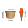 thumbnail image 4 of Bewildely Taza de helado para niños Postre para niños Mezcla de helado Tazón de PP con cuchara Vajilla Vajilla, Naranja Type3 NO3, 4 of 6