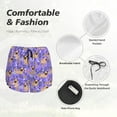 thumbnail image 4 of Daiia Pugs and Flowers Pattern Women's 2 in 1 Running Shorts - Lightweight Athletic Workout Gym Yoga Shorts Liner with Phone Pockets-Small, 4 of 7