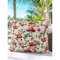 thumbnail image 6 of Outdoor Pillows Waterproof, Red Mushrooms Bedding Throw Pillows with Insert for Couch Sofa Bed, Maple Leaves Plants Vintage Botanical 16x16 Inch Pillowcases Decorative Camping Patio Pillow Set of 1, 6 of 8