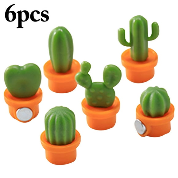 Coofit 6 Pcs Aimants pour Réfrigérateur Adorables Aimants pour Cactus Décorations Maison