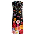 thumbnail image 5 of SMihono Robe Maxi Bohème d'Été pour Femmes Grande Taille Mode Féminine Col Rond Sans Manches Robe Imprimée de Plage, 5 of 5