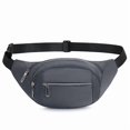 thumbnail image 1 of Riñonera cruzada para hombre y mujer, riñonera grande y riñonera con correa ajustable para entrenamiento al aire libre, viajes, correr, senderismo y ciclismo., 1 of 5