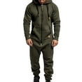 thumbnail image 1 of Men Onesie Hoodie Zip Jumpsuit Winter Casual Hooded Romper Playsuit zhangyuxiang LED, 1 of 2