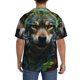 thumbnail image 3 of Fotbe Realistic Style Colorful Wolf Camisa Estampada de Manga Corta para Hombre, Casual de Verano, Estilo Playero, Sin Arrugas-X-Large, 3 of 5