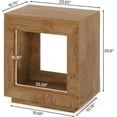 thumbnail image 2 of Tribesigns Rustic Wood End Table, 2 Tiered Square Side Table with Storage Shelf, Industrial Wooden Sofa Side Table for bed Room, Entrance (wood), 2 of 7