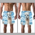 thumbnail image 3 of luoweisi Men's Beach Shorts Quick Dry Swim Trunks with Mesh Lining Alpaca L, 3 of 5