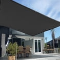 thumbnail image 2 of 78"x78" Sun Shade Sail Canopy Square UV Block Breathable Curved Black Sunshade for Backyard Garden Deck Outdoor, 2 of 6
