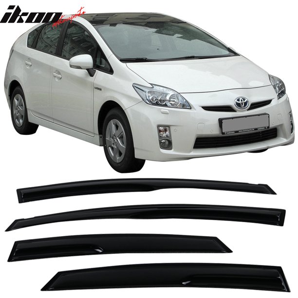 Compatible With 10 15 Toyota Prius Mu Style Acrylic Window Visors Vent Windshield Deflector Rain Guard 4pc Set Outside Mount 2010 2011 2012 2013 2014 2015 Walmart Com Walmart Com