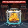 thumbnail image 4 of ChaoLink 16.5in Smokeless Fire Pit with Air Switch, Wood Burning Portable Stainless Steel Firepit with Stand and Ash Pan for Courtyard & OutdoorC, 4 of 7