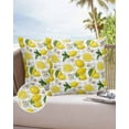 thumbnail image 6 of Outdoor Pillow Covers Pack of 2, Summer Lemon Flower Leaves Waterproof Throw Pillowcase Cushion Cases, Grey White Plaid Lattice Decorative Pillow Cover for Couch Sofa Home Bed Patio, 6 of 6