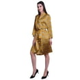 thumbnail image 4 of Moomaya Kimono Imprimé pour Femmes Robe de Mariée en Satin Soie Vêtements de Détente, 4 of 8