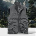 thumbnail image 2 of Men's Lightweight Golf Vest Outerwear Standing Collar Full Zip Sleeveless Jacket for Hiking Running, 2 of 5