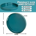 thumbnail image 3 of MAONAME 13" Round Tray, Teal Serving Tray with Handles, Modern Decorative Tray for Coffee Table, Plastic Ottoman Tray for Ottoman, Bathroom, Decor, 3 of 8