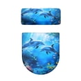 thumbnail image 2 of HELLHERO Dolphin Durable Toilet Lid Seat Cover Stretch Polyester Fabric, Elastic Edge, Soft 17x21 Inches, 2 of 7