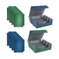 thumbnail image 3 of 2x caja de baraja de cartas coleccionables, caja de tarjetas deportivas, soporte para tarjetas, funda protectora para tarjetas deportivas Azul verde, 3 of 9