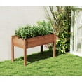 thumbnail image 3 of 48*24*30'' Raised Garden Bed with Legs, Elevated Wooden Planter Box for Outdoor Vegetables, Herbs, Flowers, Ergonomic Gray Solid Wood Design, 300LBS Capacity, 3 of 8