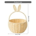 thumbnail image 3 of Bunnys Ears Paper Rope Woven Storage Basket Elegant Flower Basket Handwoven Snacks Holder Home Organization Solution, 3 of 9