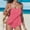 Hot Pink, variant on Sakmal Tankinis Womens Swimsuits Blue Caged Neck Two Piece Sets Oversized Swimwear Full Coverage Padded Swimsuit Sets