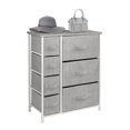 thumbnail image 1 of 7 Drawers Chest Dresser - Transitional Style White - Wood/Fabric Finish, 1 of 5