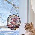 thumbnail image 5 of Pink Cardinal Stained Glass Suncatcher, Pink Cardinal Christmas, Pink Cardinal Decor, Christmas Stained Glass Suncatcher Decorations for Window, Christmas OUrmpi, 5 of 5
