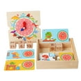 thumbnail image 2 of Juego de rompecabezas de habilidades de vida de reloj de enseñanza de dinosaurio Montessori para niños en edad preescolar, 2 of 9