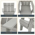 thumbnail image 5 of ACEGOSES Folding Adirondack Chair,Outdoor Patio Chair w/ Wide Armrests, Light Gray/4Pcs, 5 of 9