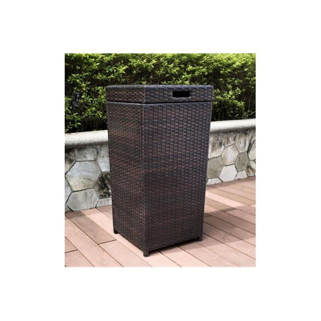 Palm Harbor Outdoor Wicker Trash Bin