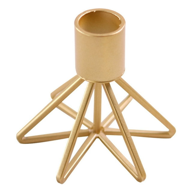1Pc Single-head Christmas Candlestick Metal Candle Holder Chic Desktop Adornment