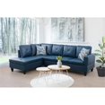 thumbnail image 2 of Starhome L Shaped Denim Couch with Storage Ottoman(Pillows Included) Microfiber, 2 of 9