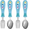 Zak Designs Baby Shark Kid Flatware Set with Fun Character Art on Both Utensils, Non Slip Fork and Spoon Set is Perfect for Encouraging Picky Eaters to Finish Their Plates (2 pk, BPA-Free)