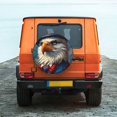 thumbnail image 6 of Susaid Surreal Bald Eagle Gentleman Print Tire Covers,Waterproof Anti-UV Snow Sun Rain Tire Covers for RV,Truck, SUV, Trailer, Camper-15 inch, 6 of 6