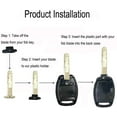 thumbnail image 4 of Key Fob Shell Case Fit for Honda Accord Civic Ex Pilot Keyless Entry Remote Key Housing Replacement Key Shell Casing, 4 of 5